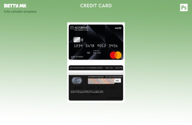 Модерен стил на Египет Алексбанк светски шаблон за мастер картички